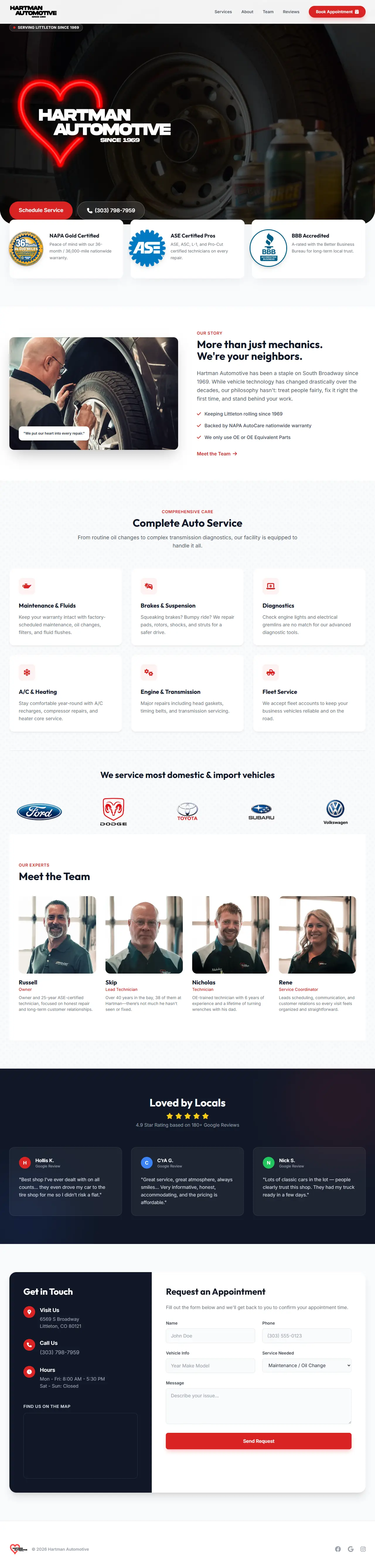Hartman Automotive - site walkthrough